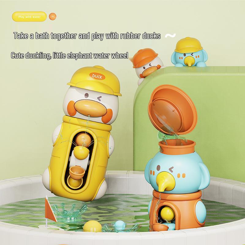 Детские игрушки для ванны: Игровой набор для водных игр «Пароход, Утка и Дельфин» для мальчиков и девочек