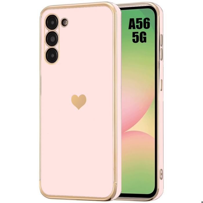 Coque de protection - BOOLING - pour Samsung Galaxy A56 5G - Antichoc - Anti-rayures - Motif Cœur