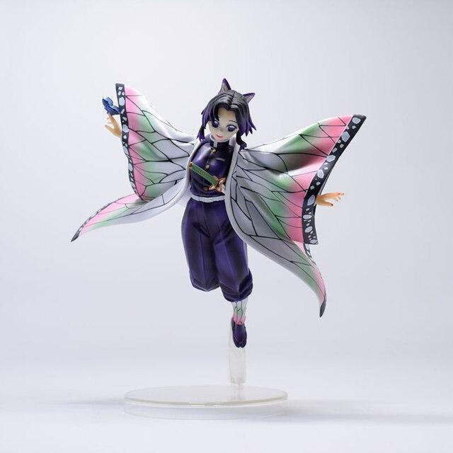 20cm Anime Demon Slayer Figure Demon Slayer Flying Kochou Shinobu Pvc Action Figure Collectible Model Toys Kid Gift