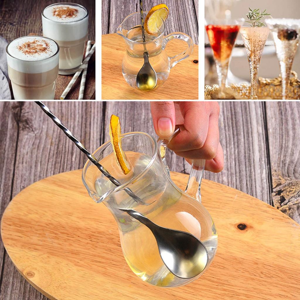 Мадлер для коктейлей из нержавеющей стали, спиральная ложка для смешивания, измельченное эскимо из нержавеющей стали, инструмент для смешивания бармена в домашнем баре