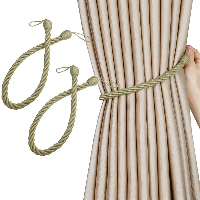 2 шт. подхваты для штор, оконные драпировочные веревки, хлопчатобумажные веревки, плетение галстуков, держатель для штор, пряжки, декоративные аксессуары для дома