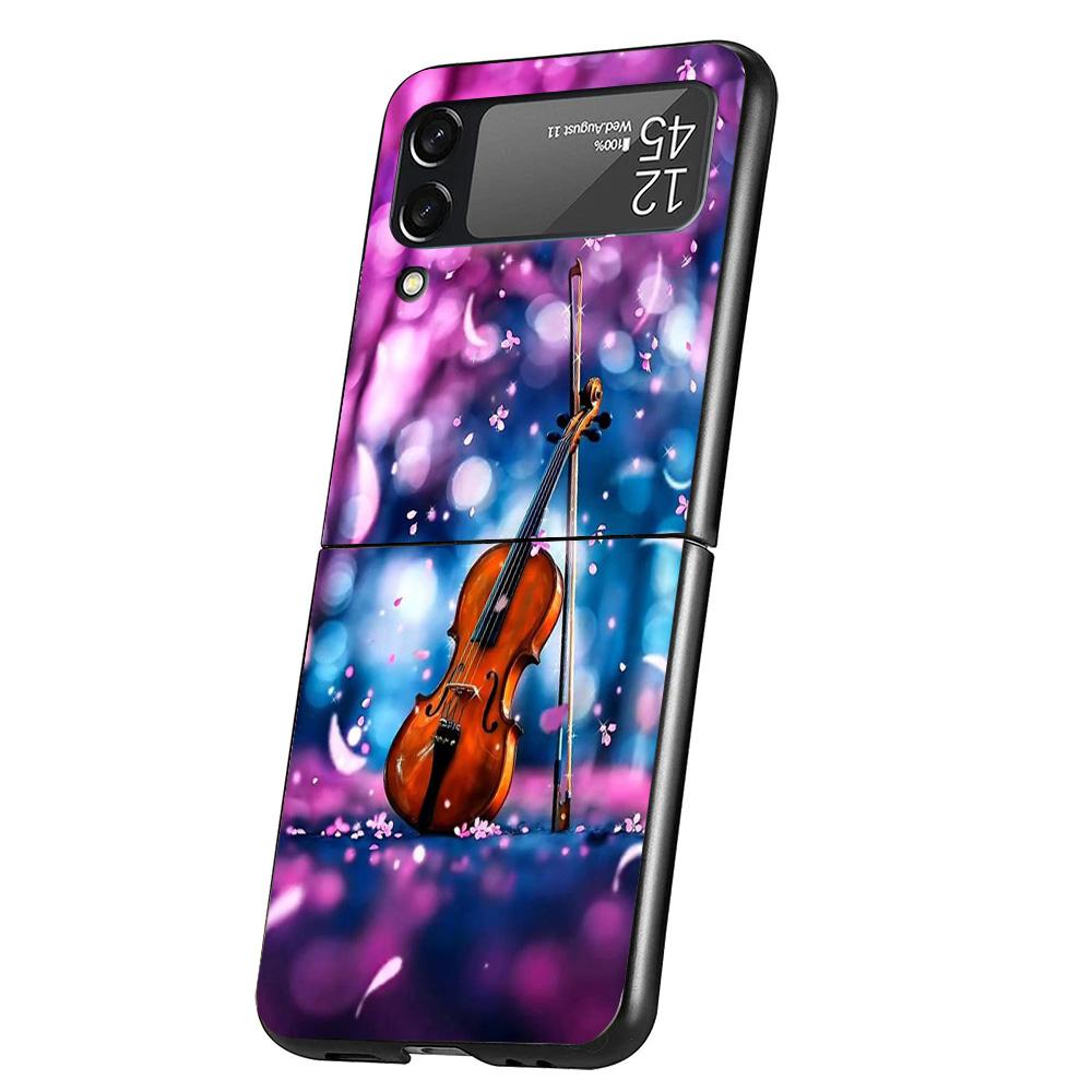 Чехол для телефона с рисунком скрипки для Samsung Galaxy Z Flip 7 6 5 4 3 5G Чехол ZFlip7 ZFlip6 ZFlip4 ZFlip5 ZFlip3 Coque Fundas Galaxy Z Fl