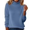 Women's Slim Fit Temperament Wool Long Sleeve Seamless Turtleneck Sweater