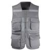 Men's Summer Mesh Vest Photography Work Multi-Pockets Outdoors Journalist's Vest Sleeveless Jackets