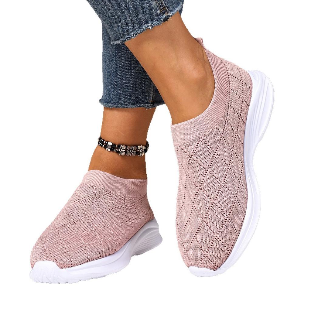 2025 Summer Women's Shoes Cover-Up Lightweight Sneakers Women's Breathable Plus Size One Kick Lazy Casual Shoes