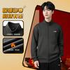 Li Ning Sweatshirts Unisex Obsidian Gray Crew Neck Moderate Cardigan AWDVG71-3