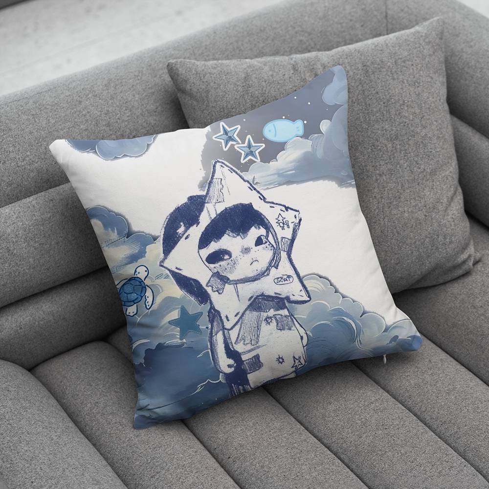Cartoon Doll HHironoS Pillow Case Pillow Case Living Room Sofa Cushion Cover Suitable For Home Bedroom Room Decoration