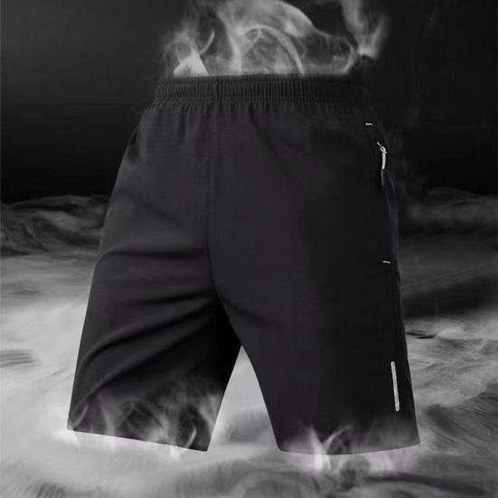 Мужские пляжные шорты с эластичной резинкой на талии, быстросохнущие, повседневные короткие брюки с укрепленными карманами, уличная одежда