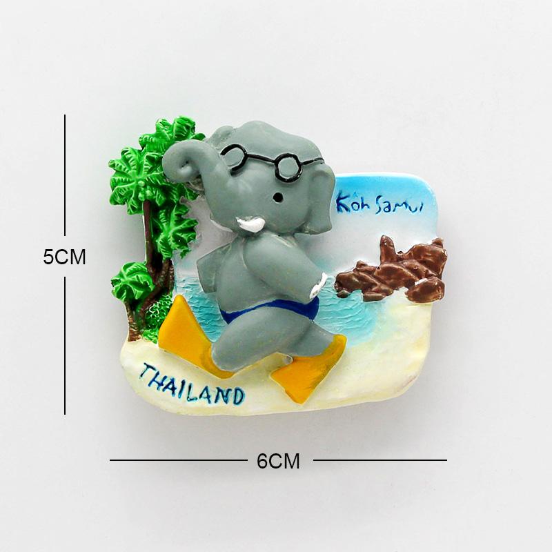 Таиланд Паттайя слон Креветки суп 3D магнитный холодильник паста сувенир Бангкок магниты на холодильник Коллекция украшения для дома
