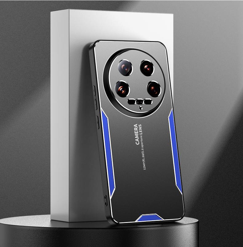 Для Xiaomi 14 Ultra чехол металлический алюминиевый чехол защитный объектив Frost чехол для Xiaomi mi 14 Ultra предотвращает появление отпечатков пальцев металл + ТПУ