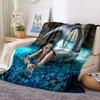 Mermaid Flannel Blanket Throw Blanket Soft Warm Sofa Bed Camping Home Decor Unique Christmas Gift Cs9227