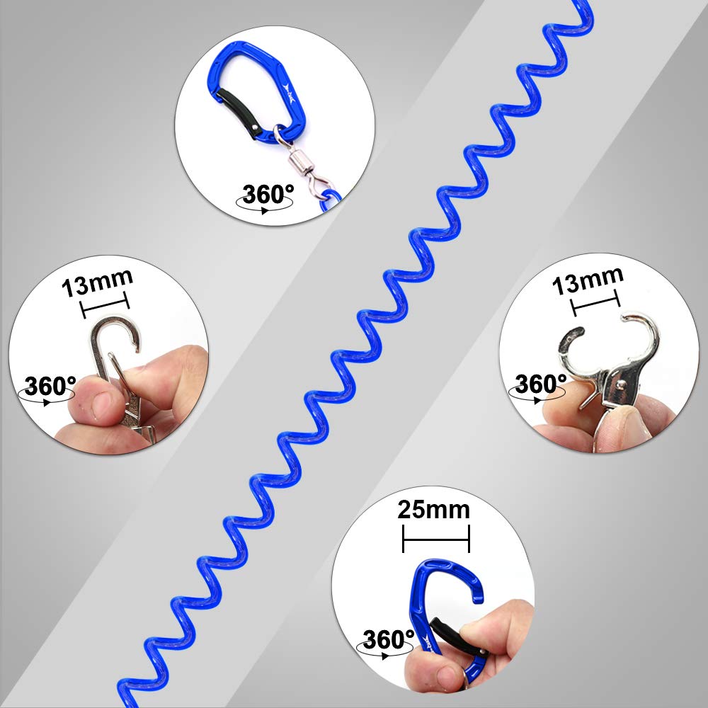 Спиральный шнур HERCULES, витой шнур с проволокой, максимальная грузоподъемность 27 кг, рыболовная удочка, резинка для удилища, спиральный шнур из проволоки, не ржавеющий эластичный шнур