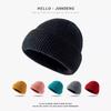 Knitted Hat for Women In Autumn and Winter Warm Fashion Couple Solid Color Thickened Wool Hat for Head Protection Ear Flip Pullover Hat for Men