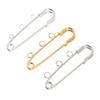 30pcs Brooch Pins with 3 Holes Safety Pins Brooch Heavy Duty Kilt Pins Fasteners for DIY Crafts Sewing Clothing Blanket