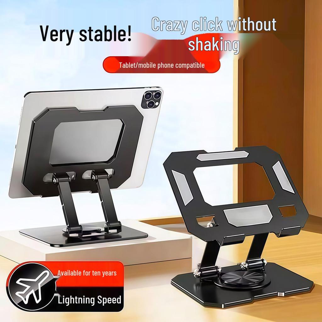 Adjustable Rotating Tablet & Laptop Stand with Cooling Fan & Hollow Design