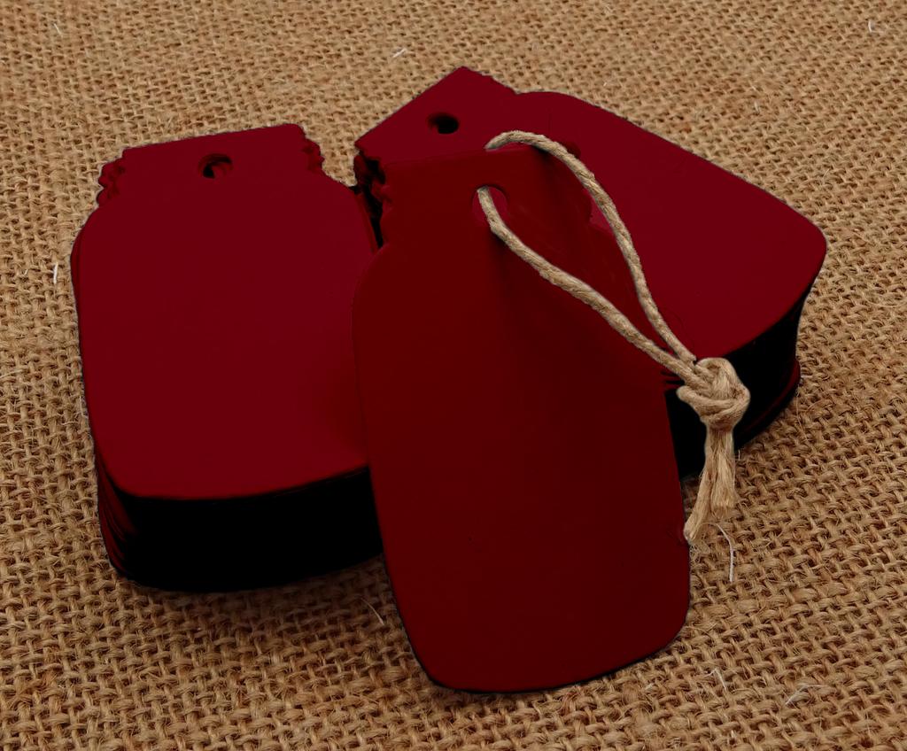 100 шт. Картонные бирки в форме банки Мейсона, пустые бирки для свадебных подарков с бесплатным натуральным джутовым шпагатом