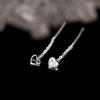 Асимметричные серьги Love Earline Flash Diamond в форме сердца с длинной бахромой в виде цепочки в корейском стиле