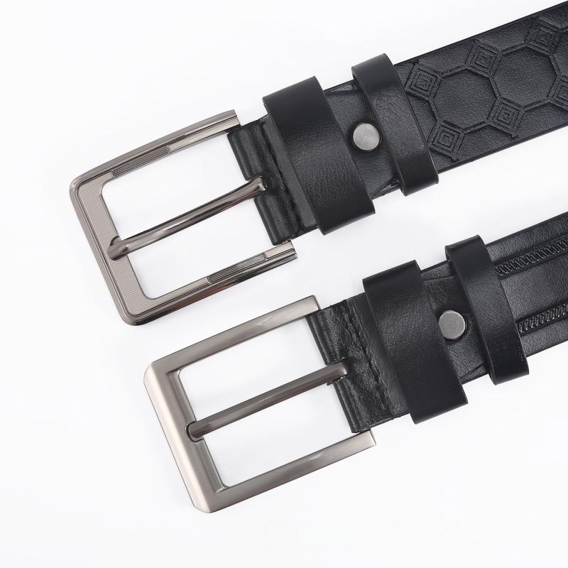 Мужской модный универсальный ремень из полиуретана с пряжкой из сплава для джинсов