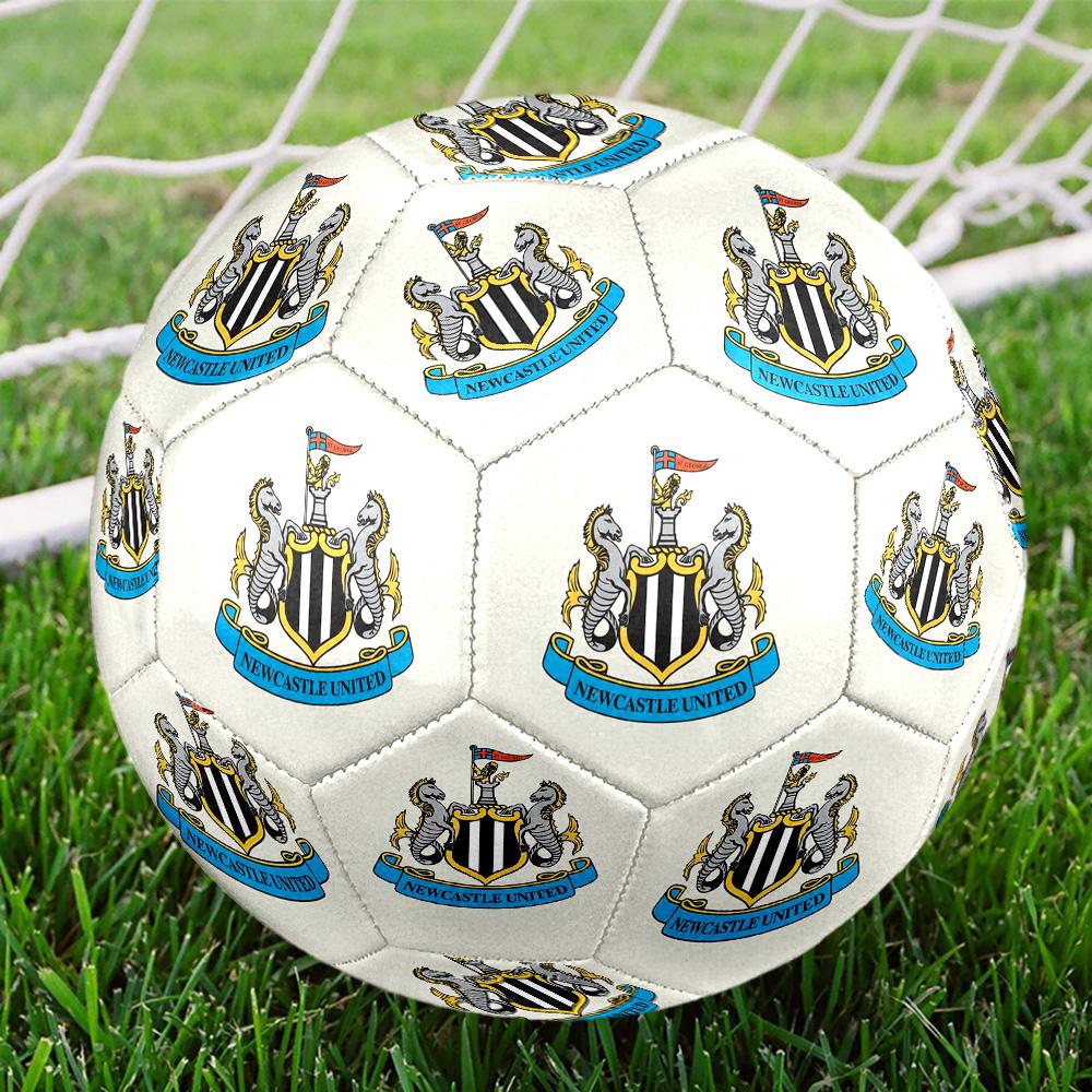 Newcastle United F.CSoccer Ball Colorful All Ages Machine Stitched PVC Competition Ready Durable High-Bounce
