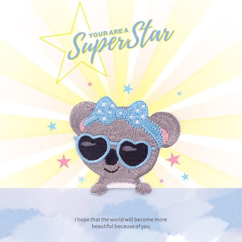 Наклейка Super Star Милая Вышивка Тканевая Наклейка Узор Наклейка Руководство Сумка Украшение Наклейка Нашивка для Одежды