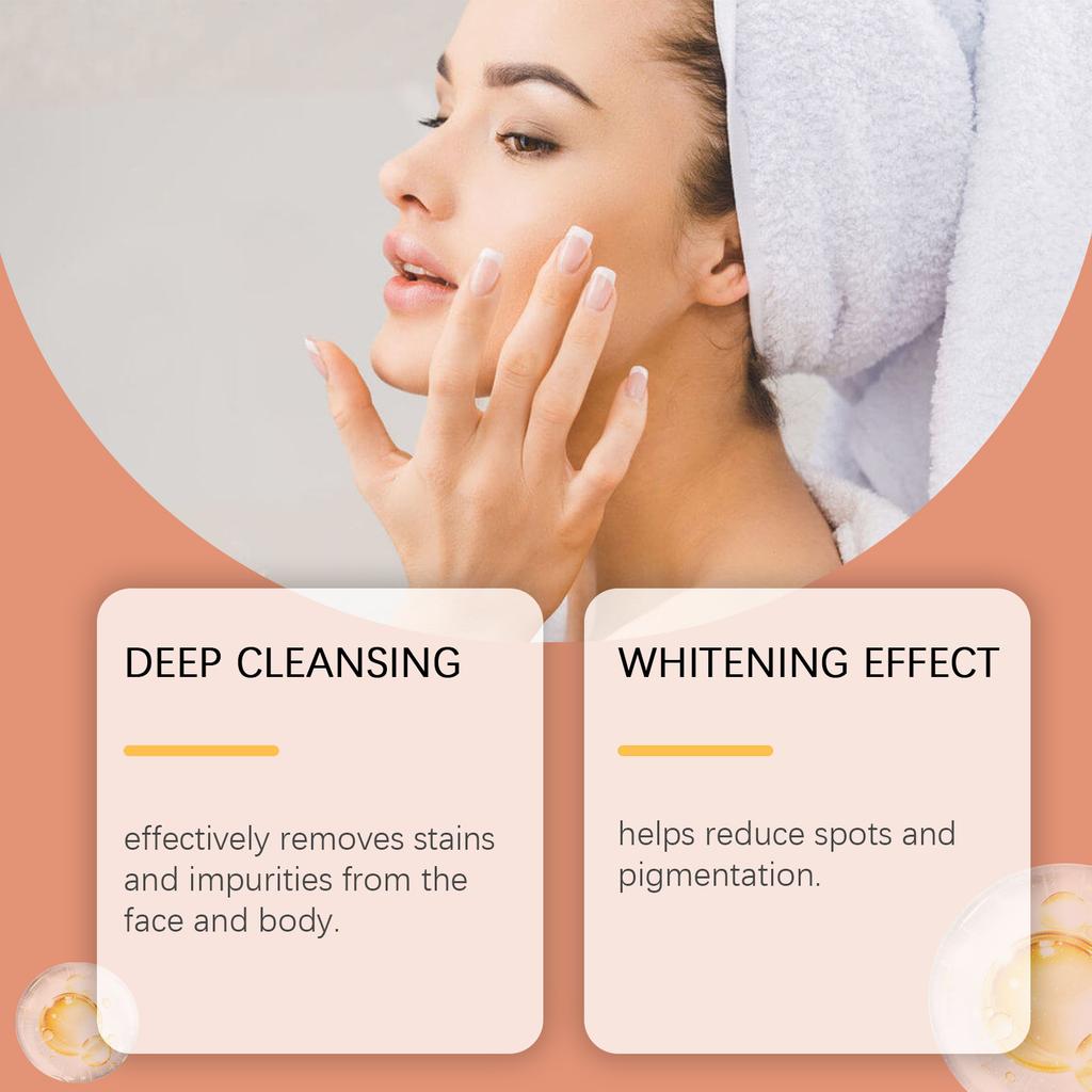 Отбеливающее и удаляющее шрамы мыло. Мыло для очищения пор и разглаживания морщин эффективно уменьшает пятна и загрязнения на лице и теле.