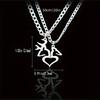 Cross-Border Europe & America Valentine's Day Christmas Gift Reindeer Heart Spliced Couple Necklace