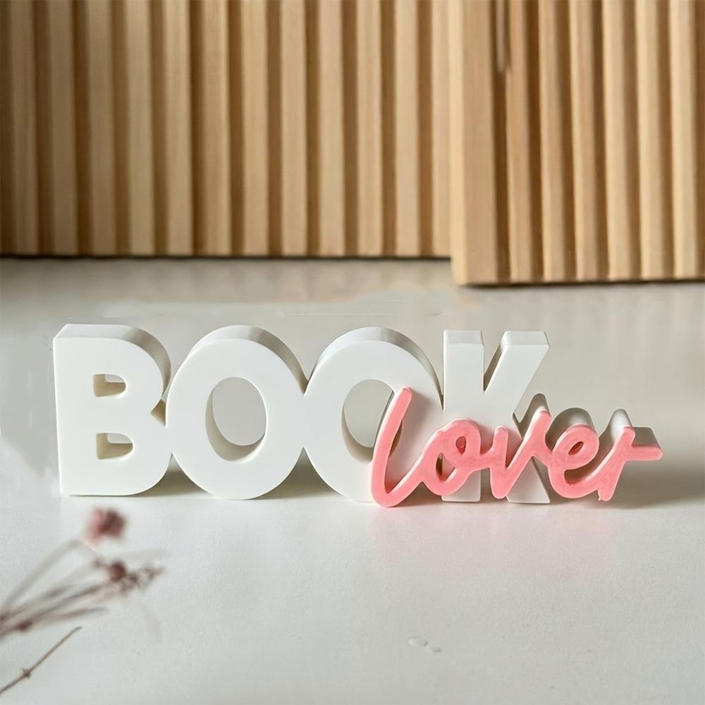 Plastic Minimal Book Desk Figurine Literary Reading Themed Study Literary Desk Craft Office Desk
