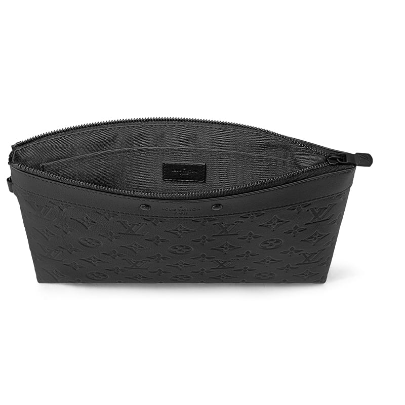 Louis Vuitton Клатч-сумка To Go из коровьей кожи Обычный мужской Черный M81570
