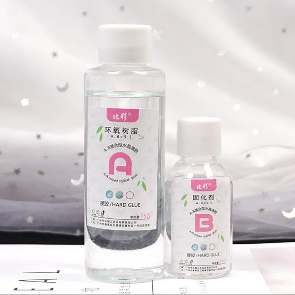 Прозрачный эпоксидный клей высокого качества 3: 1 клей для изготовления ювелирных изделий A&B Crystal, 100 мл