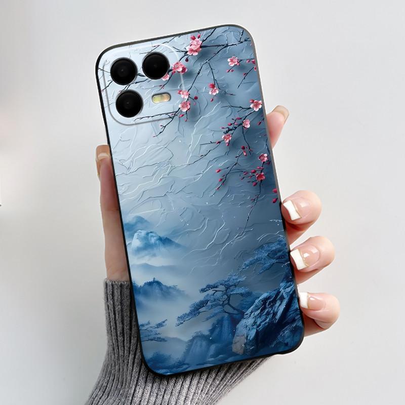 Case For T-Mobile REVVL 8 Pro 5G Lovely Cat Cartoon Soft Black Silicone Shockroof Back Cover For T Phone 3 Pro Cell Phone Cases