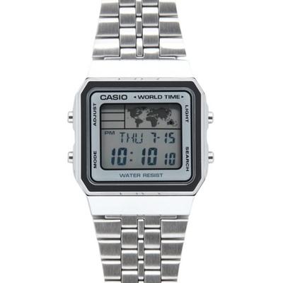 Восстановленные цифровые мужские часы Casio Alarm World Time A500WA-7DF