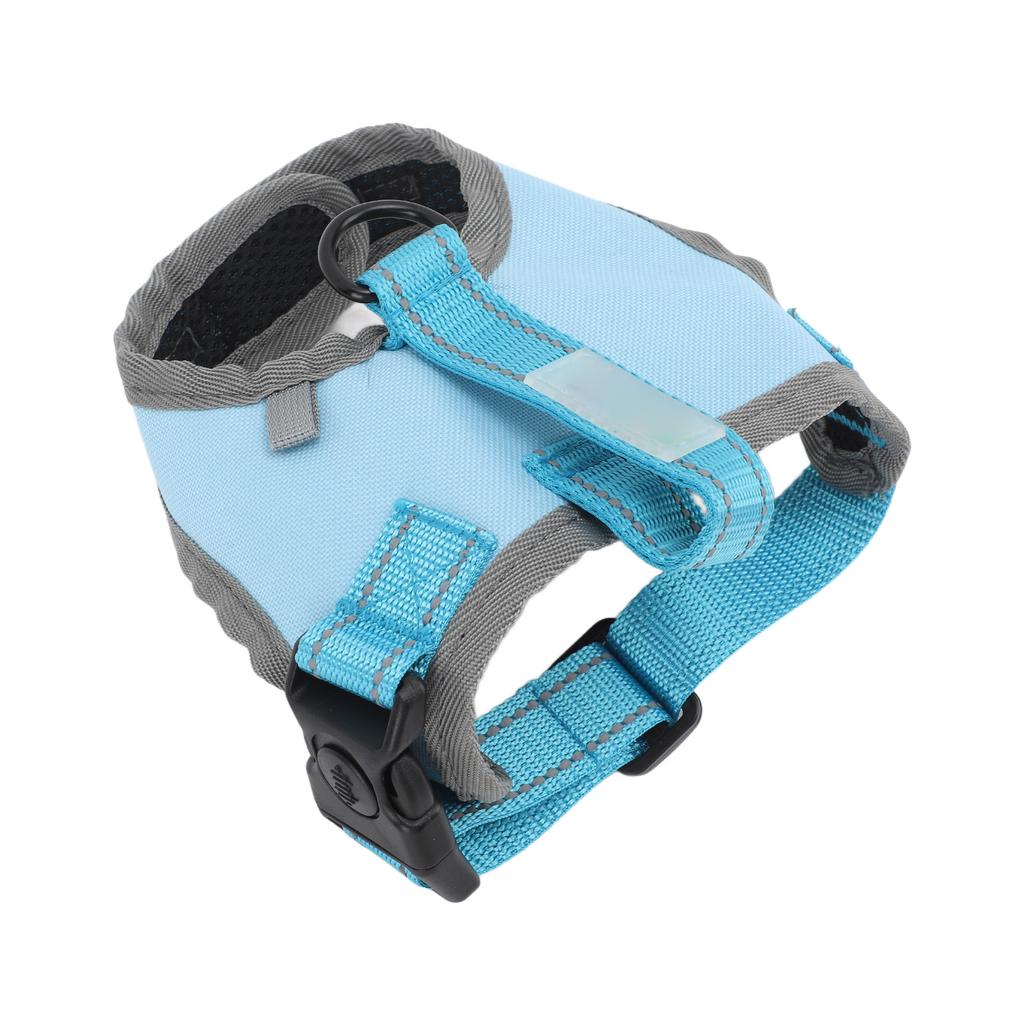 Dog Harness Vest with Leash Adjustable Reflective Padded Nylon Easy Control Pet Harness for Walking Medium Size Dog Blue