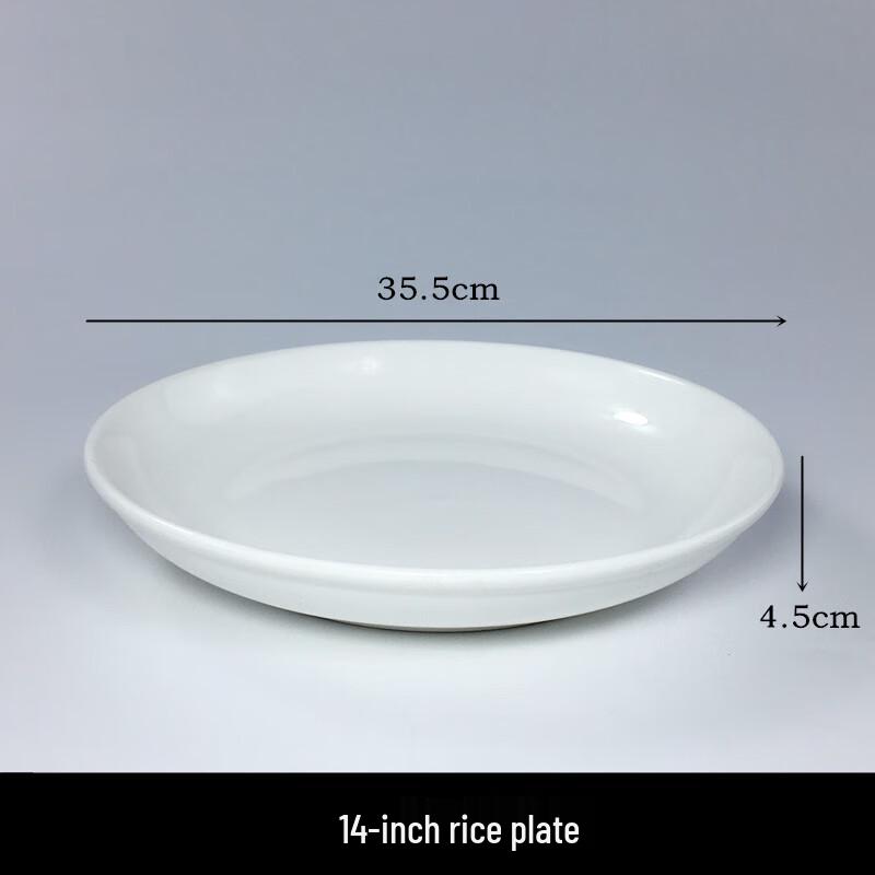 Elegant Pure White Ceramic Round Dinner Plate