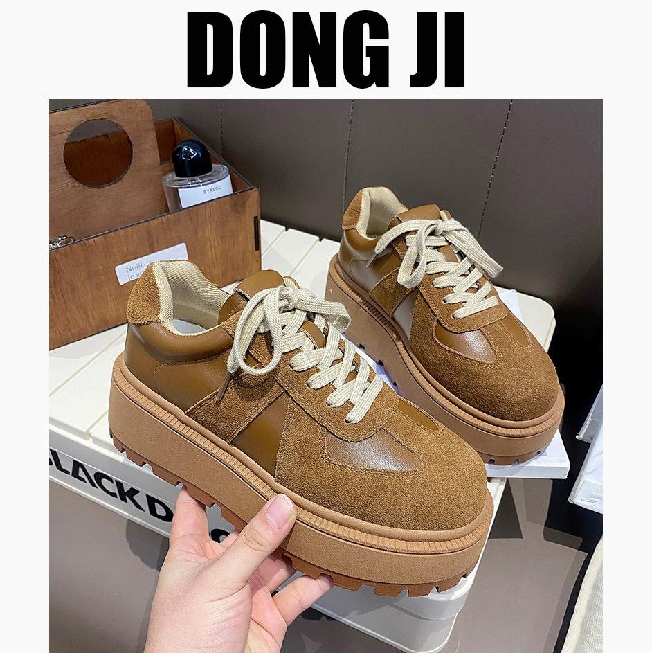 Мокасины на шнуровке в стиле ретро на платформе осень 2024 женские повседневные туфли с круглым носком спортивные туфли для маленьких досок