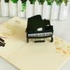 Стерео открытки-приглашения с 3D Pop-up стилем, пианино, высококачественный бизнес-подарок, универсальная открытка, открытка с благодарностью и пожеланиями, подарки