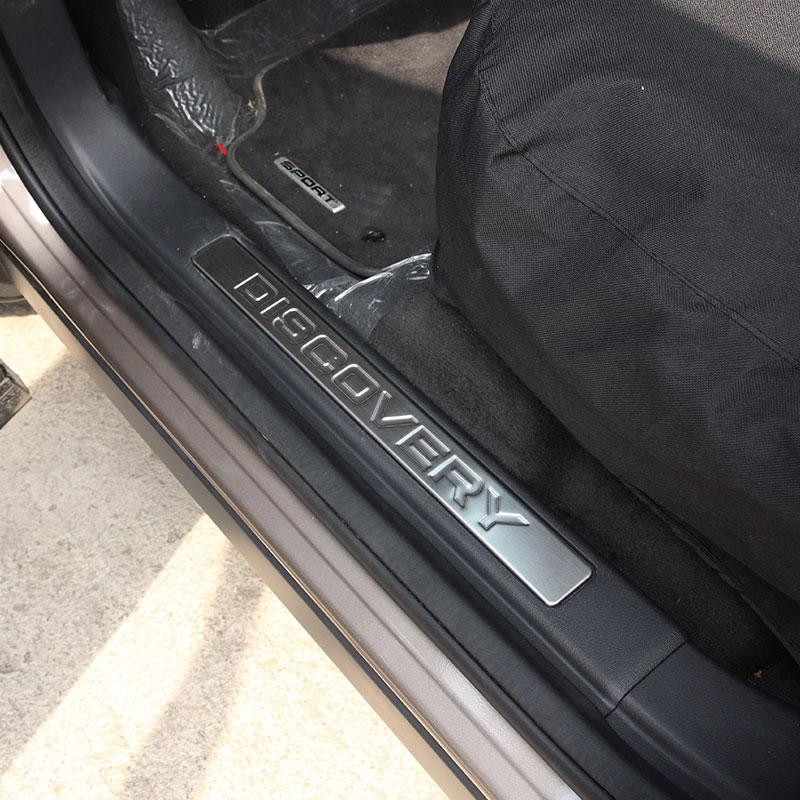 Для Land Rover Discovery Sport 2015-нержавеющая сталь, накладка на порог автомобиля из нержавеющей стали, накладка, наклейки для автомобиля