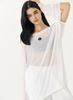 INTEREST Cut Out Sleelve Top_White