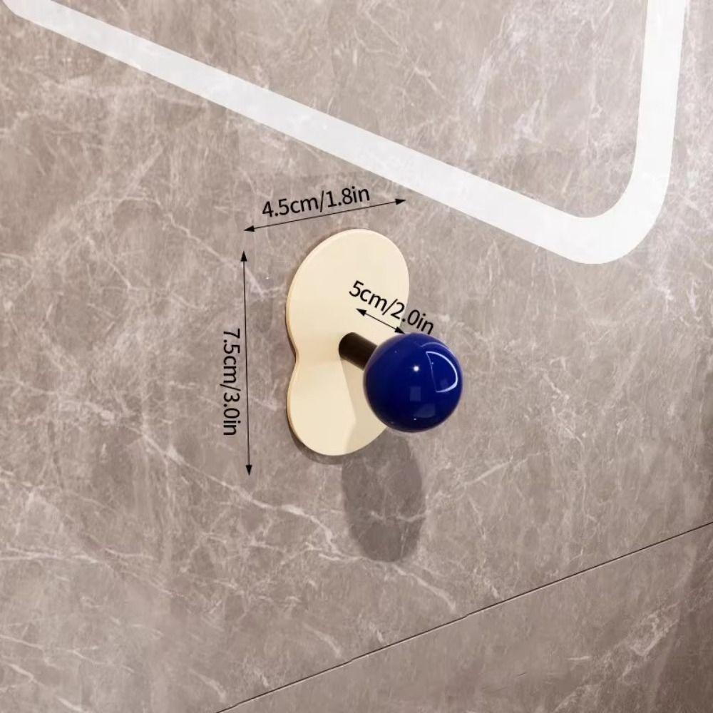 Wall Mount Dopamine Adhesive Hooks Heavy Duty Towel Hanger Colorful Bathroom Adhesive Wall Hook