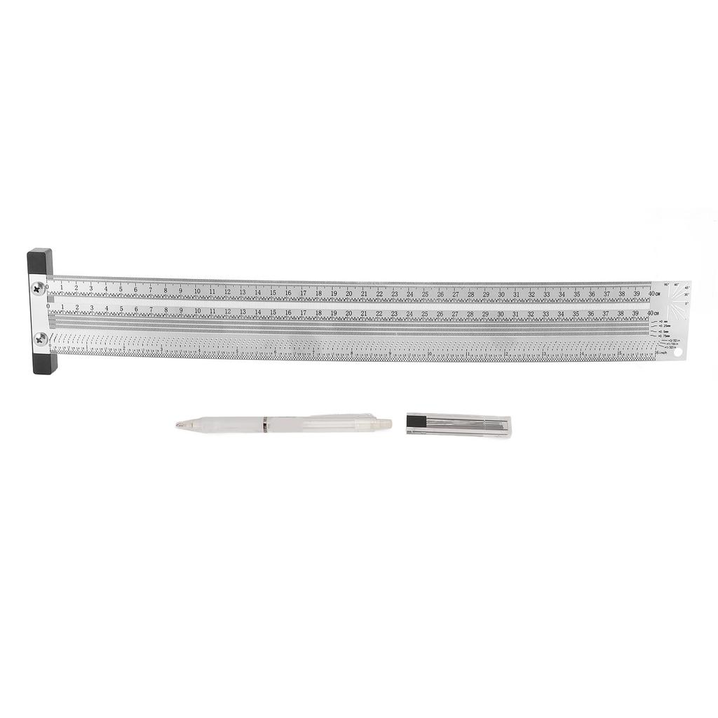 Измерительная Т-образная линейка 16 дюймов Высокая точность Имперский разметочный инструмент Т-образная линейка для деревообработки