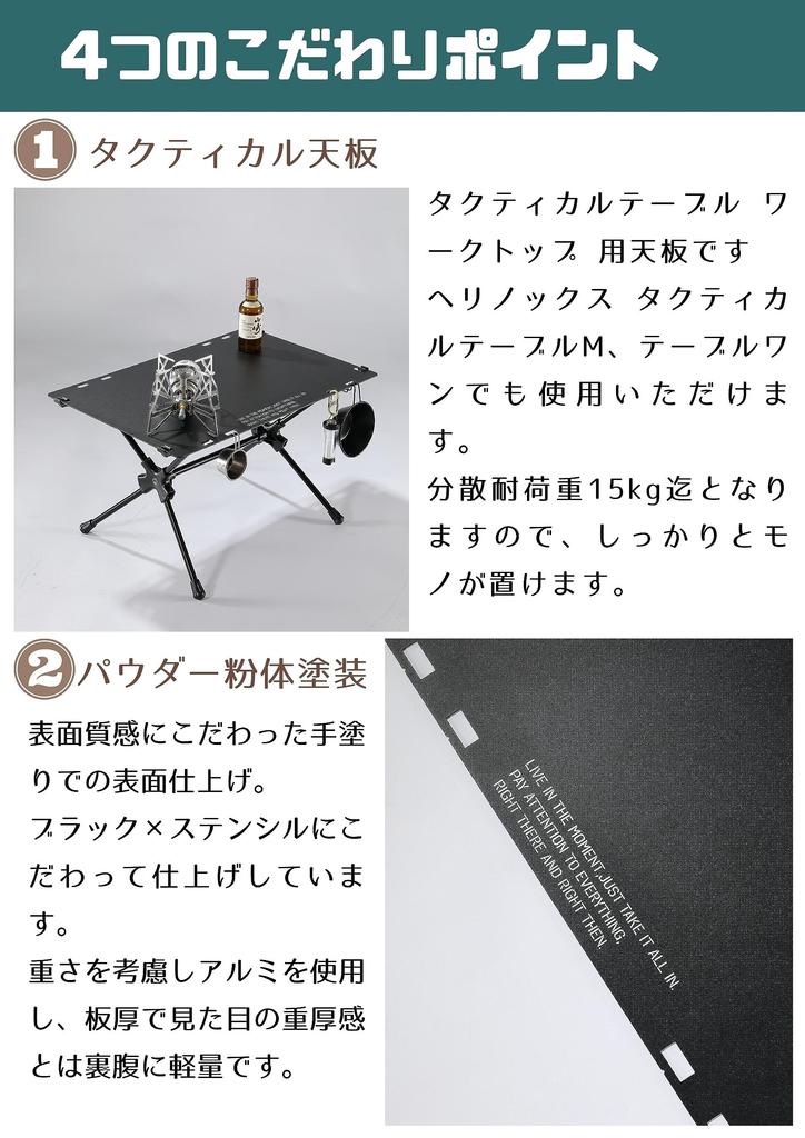 Тактическая настольная пластина CAMPING MOON Table One Work Top Black Gear T-510-TB