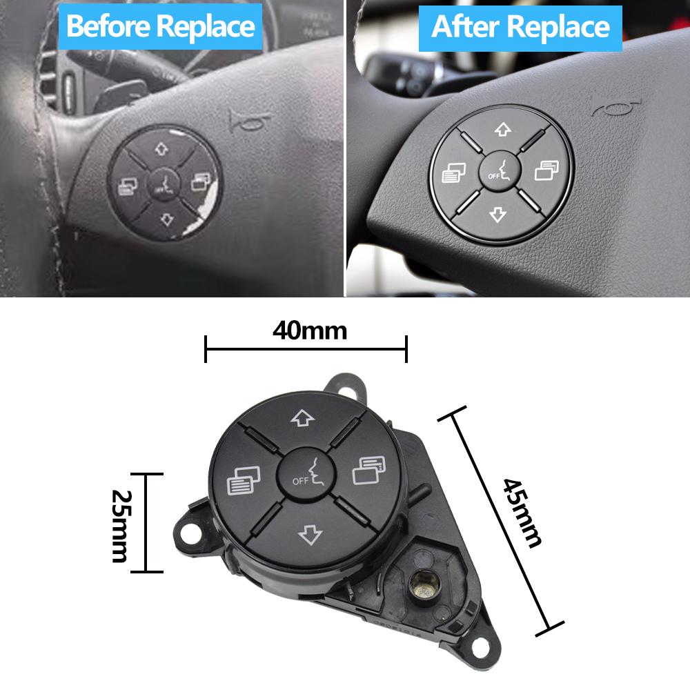 Car Steering Wheel Switch Control Button Trim Cover Kit For Mercedes Benz W164 W251 X164 ML GL R Class