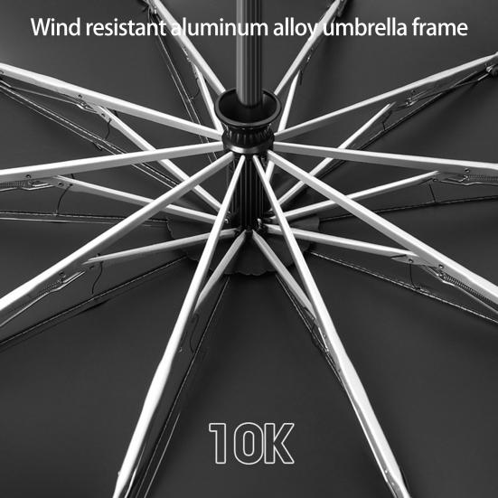 Rain Umbrella Wind-resistant Aluminum Alloy Bracket Outdoor Sun Rain Reverse Folding Umbrella for Going Out