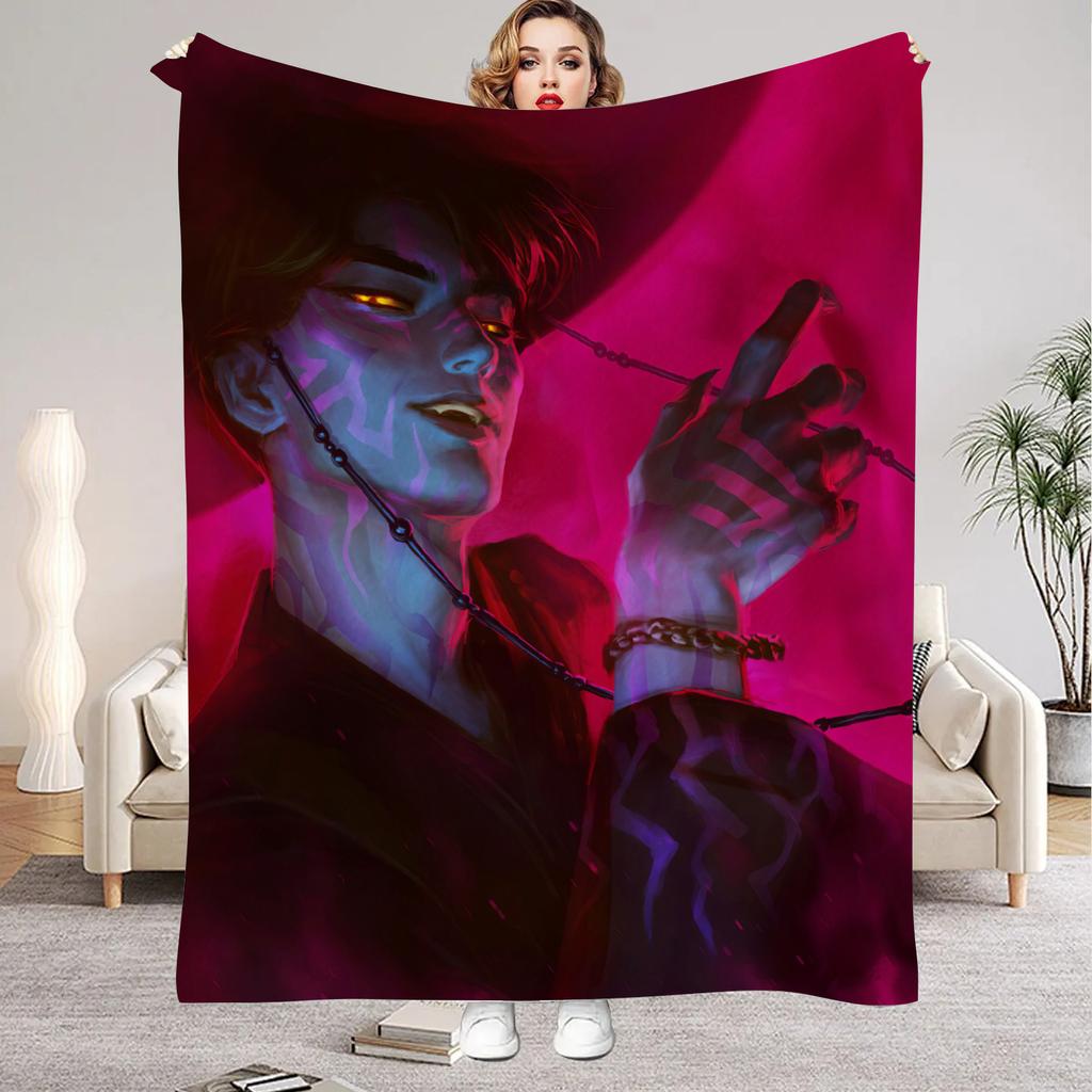 Huntrix Blankets K Pop Demon Hunters Rumi Zoey Mira Soft Warm Throw Blanket Kids Living Room Couch Sofa Bed Christmas Giftsmas