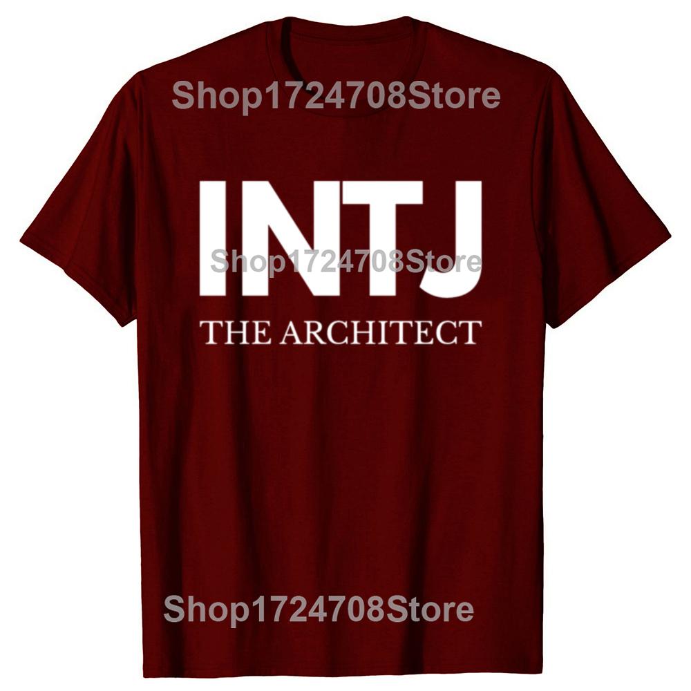 Смешные футболки с графикой INTJ Архитектор Мужские Женские Мода Повседневная Футболка 100% Хлопок Свободный Оверсайз Футболка с Архитектурой