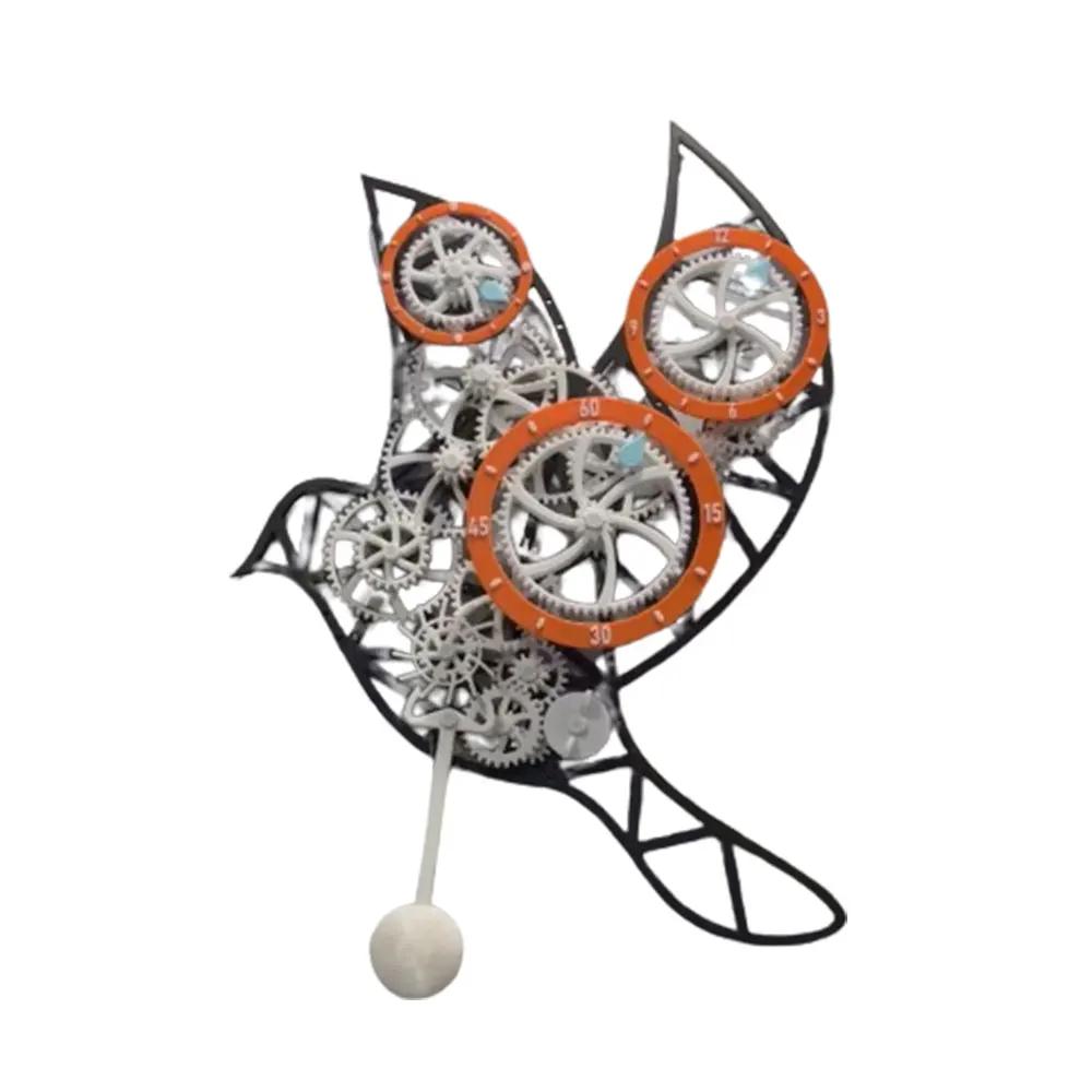 3D-печатная модель Механическая передача Голубь Маятниковые часы 3D-печатная любительская игрушечная модель Настенные электронные настенные часы