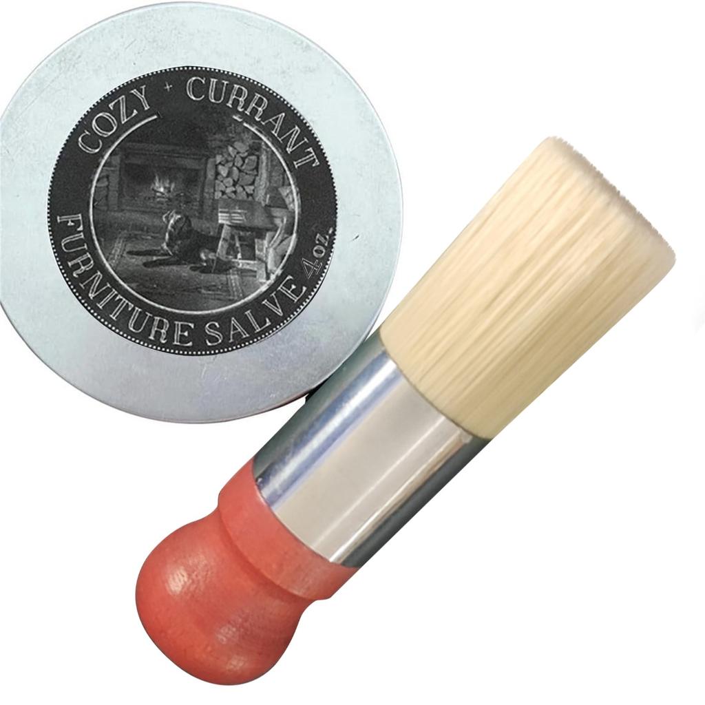 Мебельная мазь для кожи, Мебельная мазь/мазь для кожи с щеткой из кабаньей щетины для дома