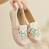 Тканевые туфли ручной работы для женщин, китайский этнический стиль, вышивка, плоские слипоны, дышащая мягкая стелька, повседневная обувь, цветок Zapatos