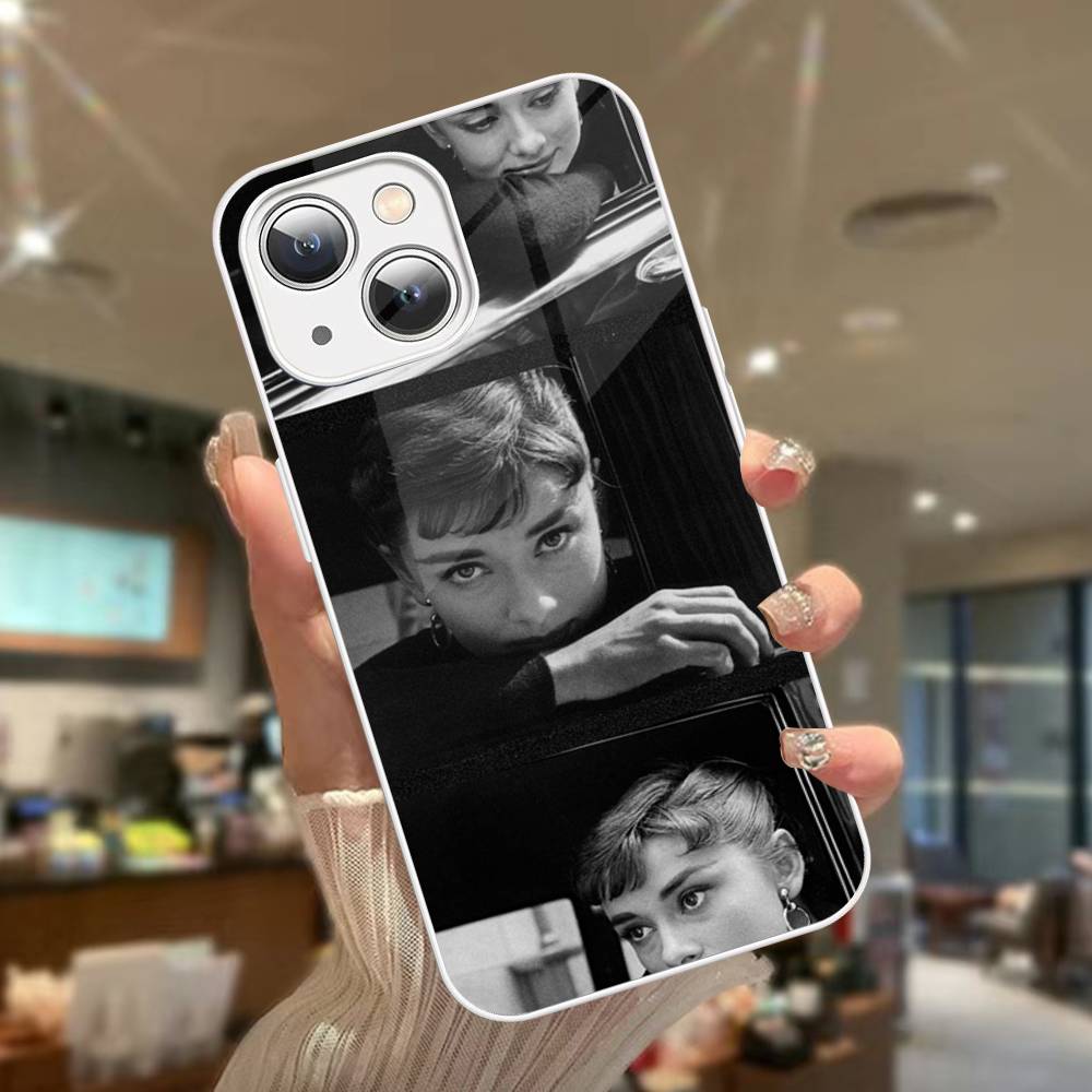 Актриса А-Одри Хепберн Для IPhone 14 13 12 Mini 11 Pro XS Max X XR 14 Plus Закаленное Стекло Чехол