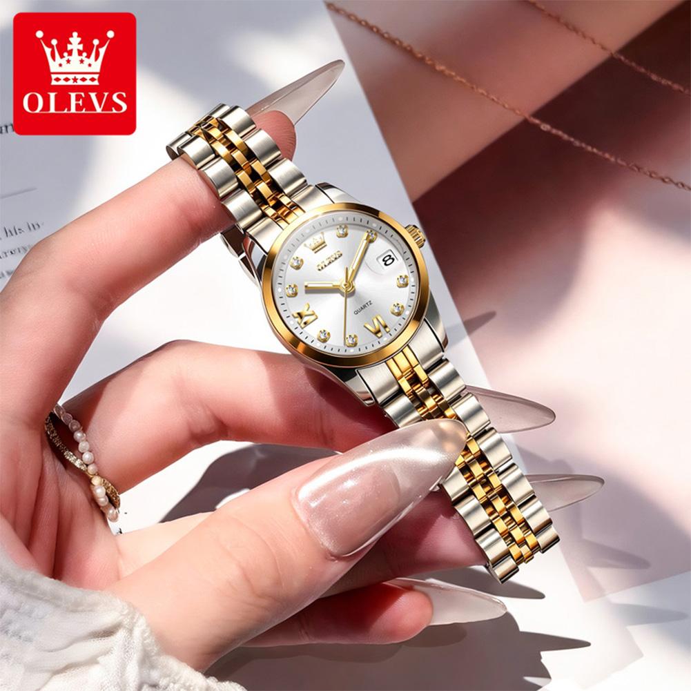 Women Quartz Watch Small Dial Stainless Steel Ladies Wristwatch For Woman Waterproof Date Display Female Clock