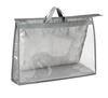 1PC bag dust bag, wardrobe hanging luxury storage bag, PVC transparent waterproof hanging bag, beige